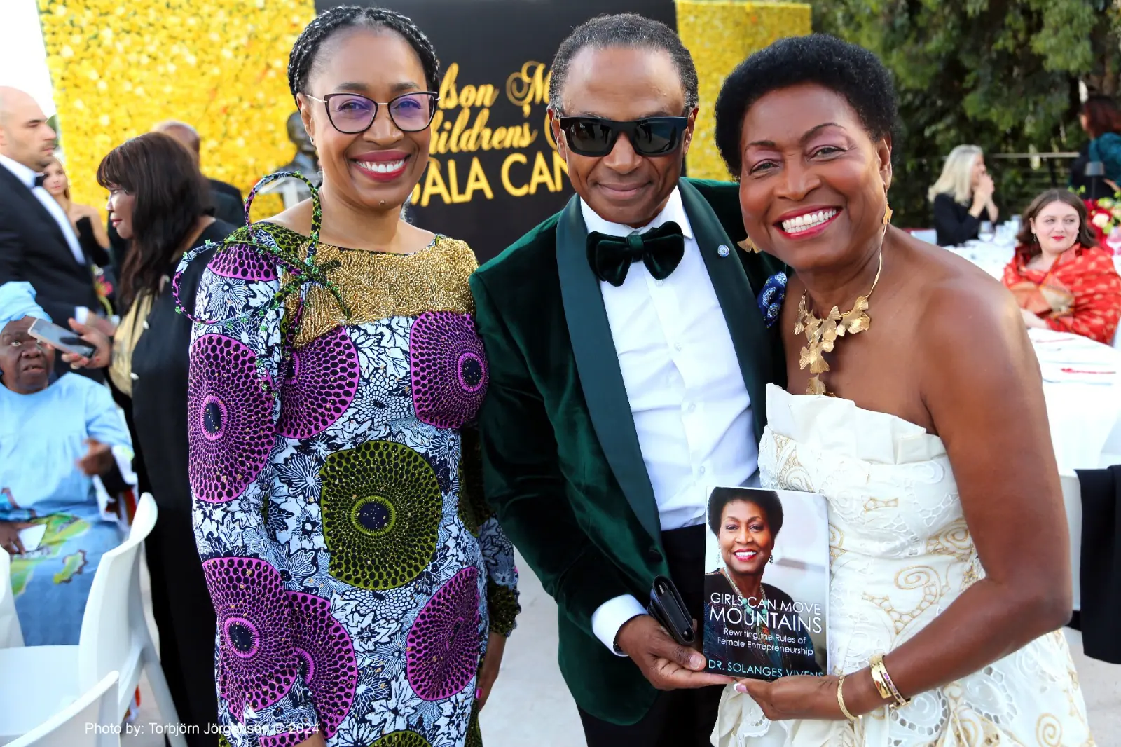 Guests at a charity gala at Villa Oxygène